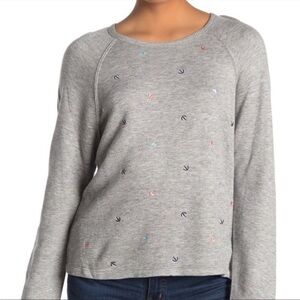 Splendid x Gray Malin Grey Umbrella Novelty Print Pullover Sweatshirt